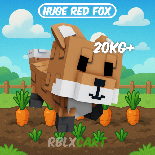 Grow a Garden Huge Red Fox 20kg+ Pet